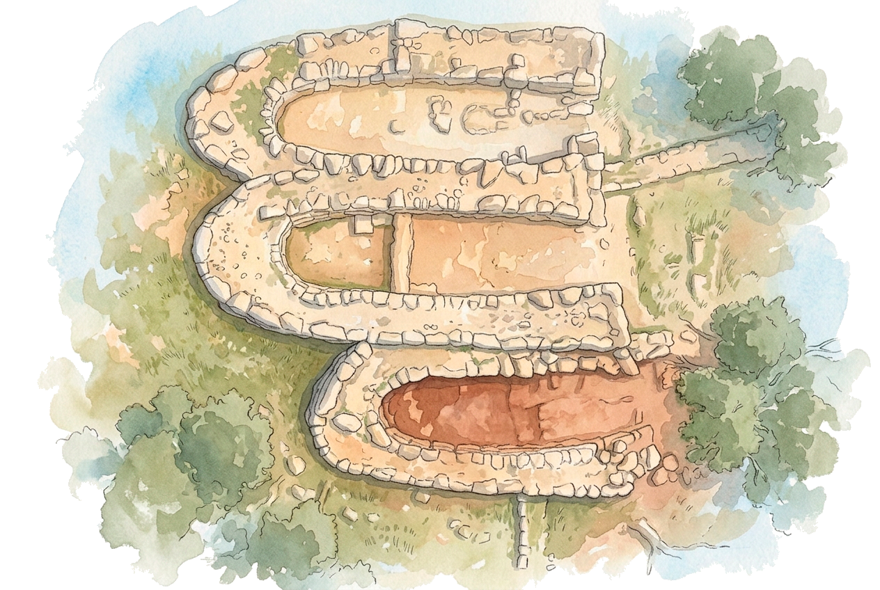 Poblat des Turassot - Acuarela